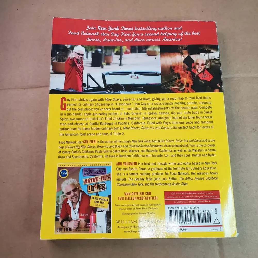 Guy Fieri More Diners Drive Ins and Dives Cookbook Paperback